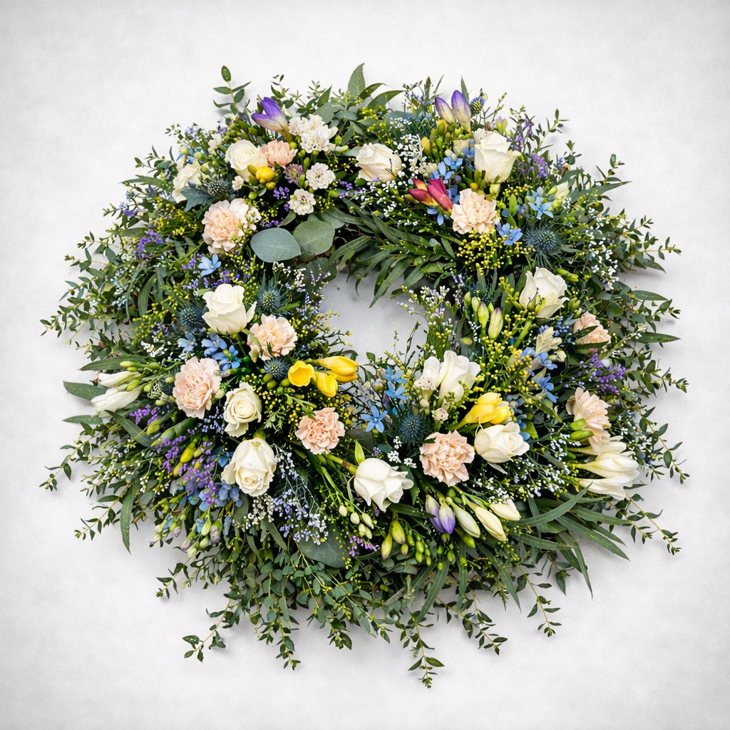 Large Seasonal Floral Wreath